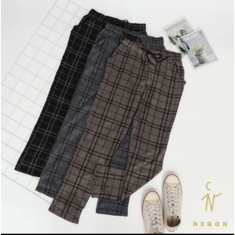 CELANA IMPORT KOTAK-KOTAK WANITA / CELANA JUMBO KOTAK KOTAK IMPORT / CELANA PANJANG KOTAK KOTAK BAHAN FLANEL / CELANA KOTAK IMPORT TERBARU