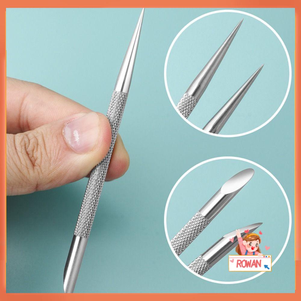 R-flower 2PCs Cuticle Pusher Double-ended Manicure Tool Untuk Nail Art Manicures Remover