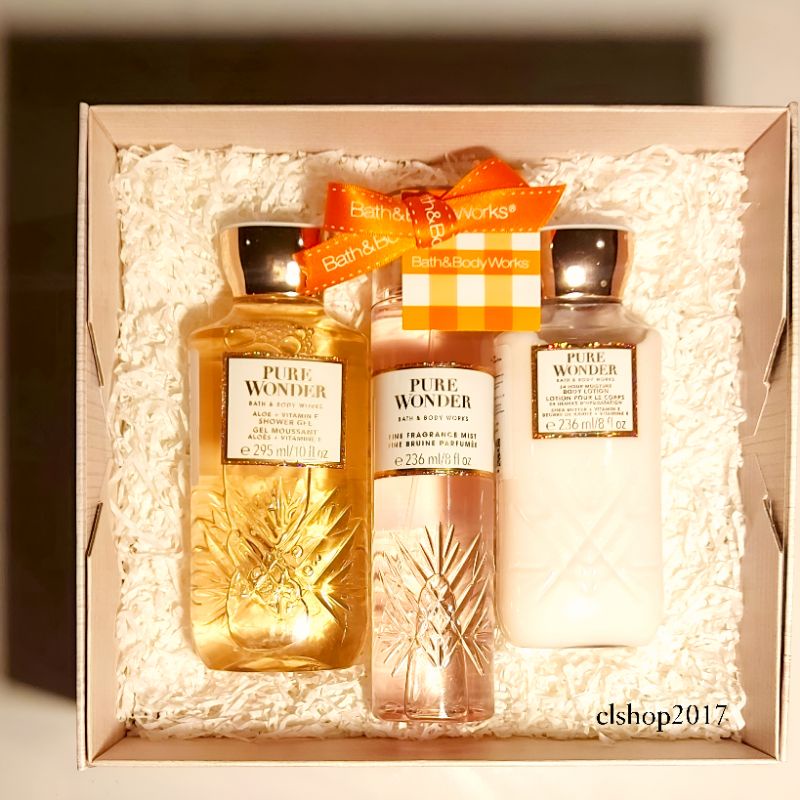 BBW PURE WONDER GIFT SET PAKET BATH &amp; BODY WORKS