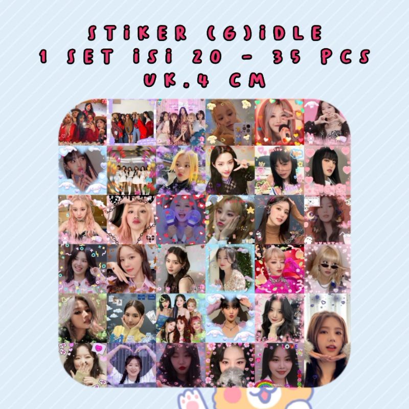 Stiker (G)idle Cute [ Isi 20 - 35 pcs ] / Stiker (G)idle  Kiyowo / (G)idle
