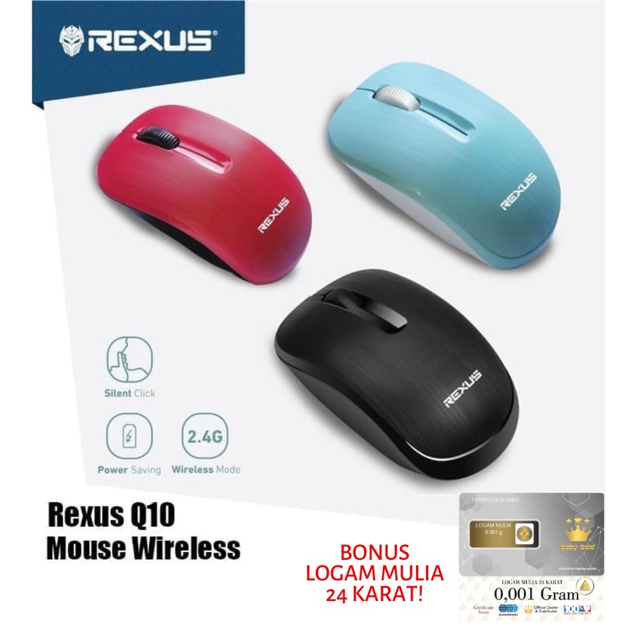 Rexus Q10 Mouse Wireless Office Silent Click