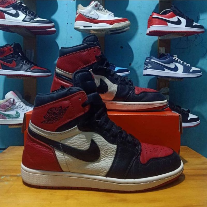 nike air jordan 1 high bred toe original second