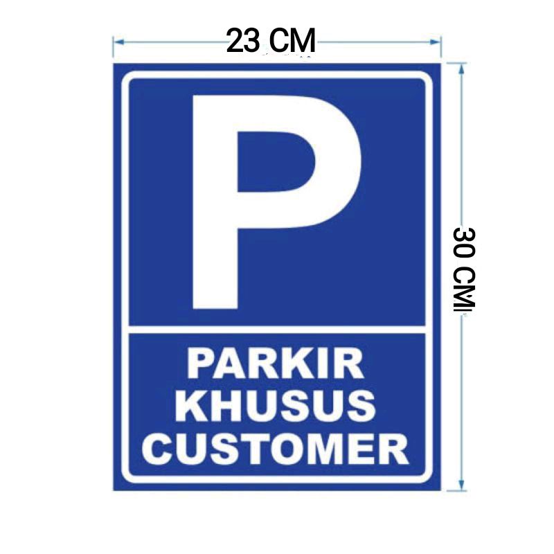 

Stiker parkir stiker tulisan area parkir khusus customer stiker uk 23×30cm