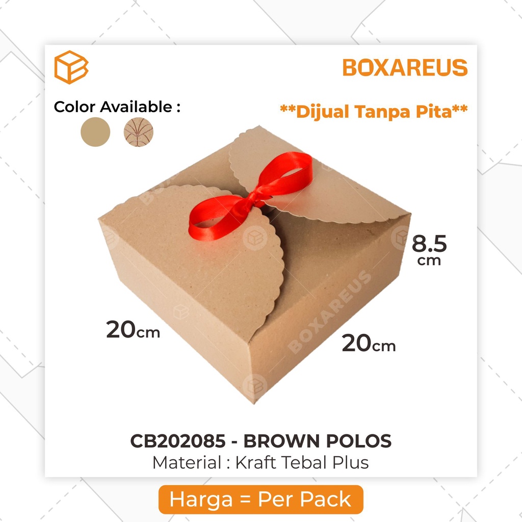 Cake Box Kotak Dus Box Kue Thermo Box Packaging Kotak Kue | CB202085 (20pcs)