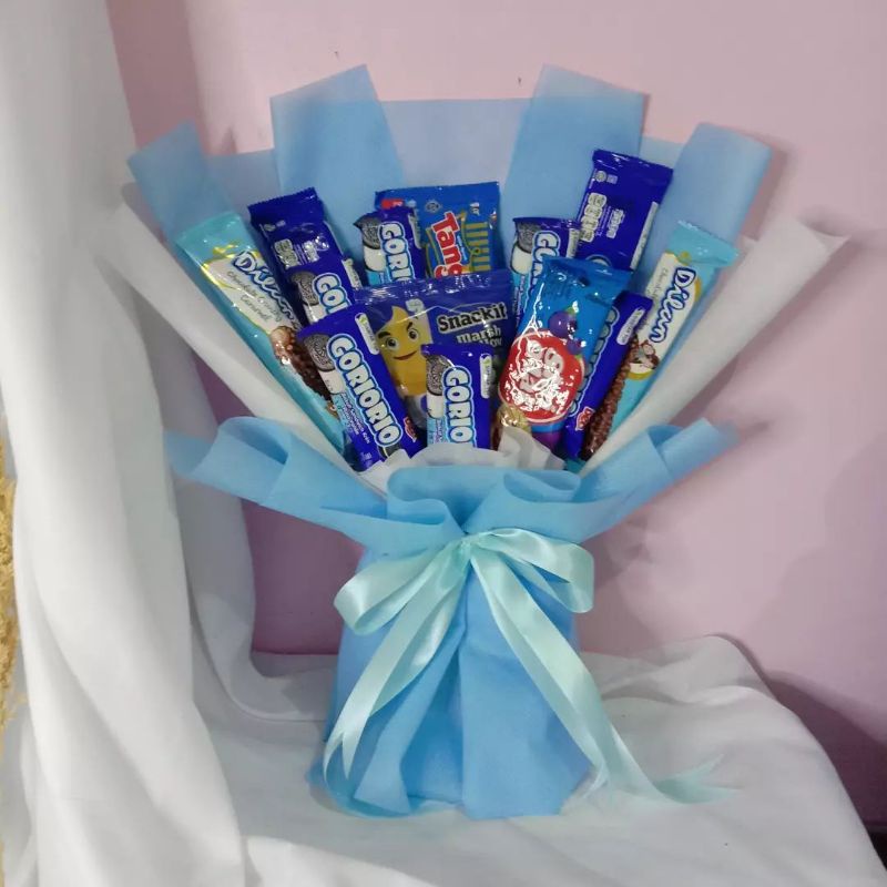 

Buket Snack | Bouquet Snack | Kado Wisuda | Hadiah Ulangtahun