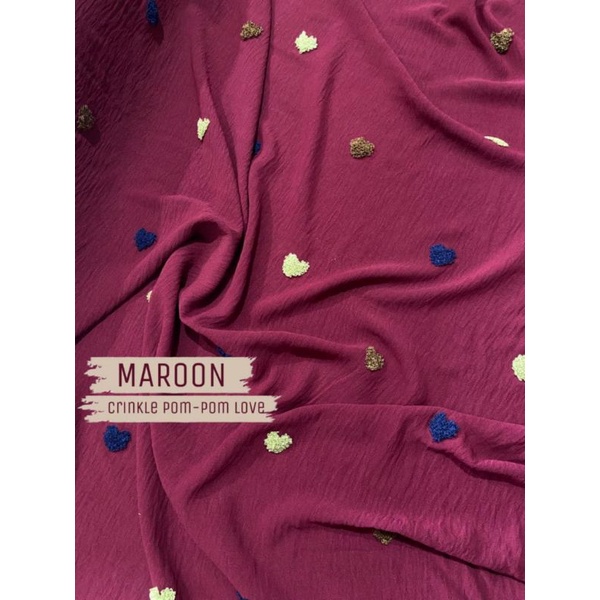 Promo Rayon crinkle uragiri dotty/crinkle airflow/crinckle pom pom love