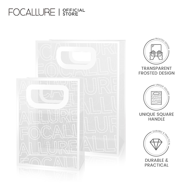 Focallure PVC Portable Handbag Gift Bag Waterproof Transparent