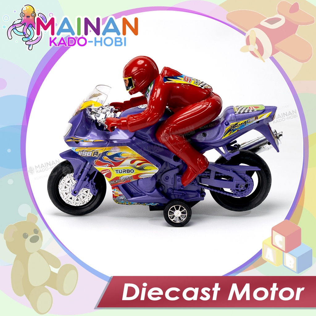 MAINAN ANAK LAKI DIECAST MOTOR BALAP MOTORCYCLE RACING TOYS