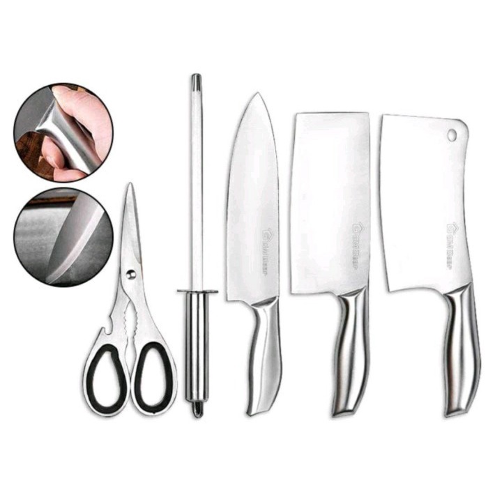 SET PISAU DAPUR 5 IN 1 STAINLESS STEEL