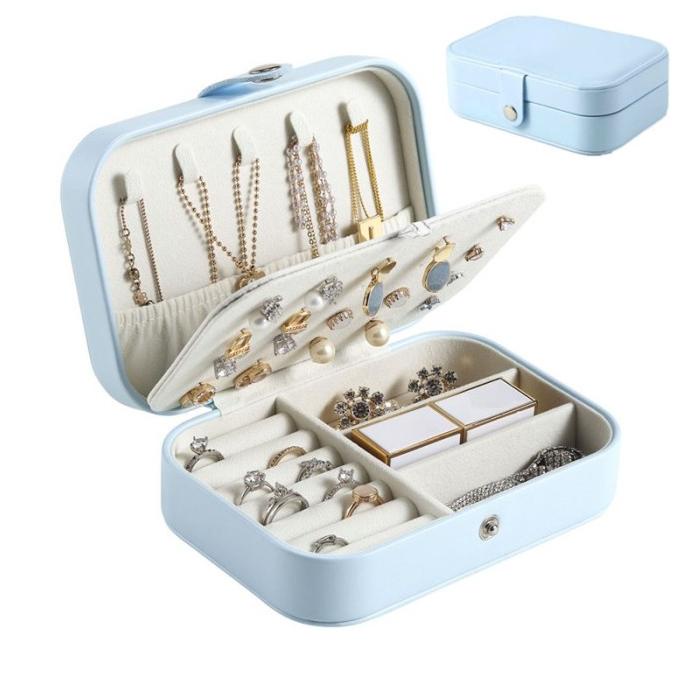 Kotak Penyimpan Perhiasan Jewerly Box Anting & Kalung Persegi Panjang