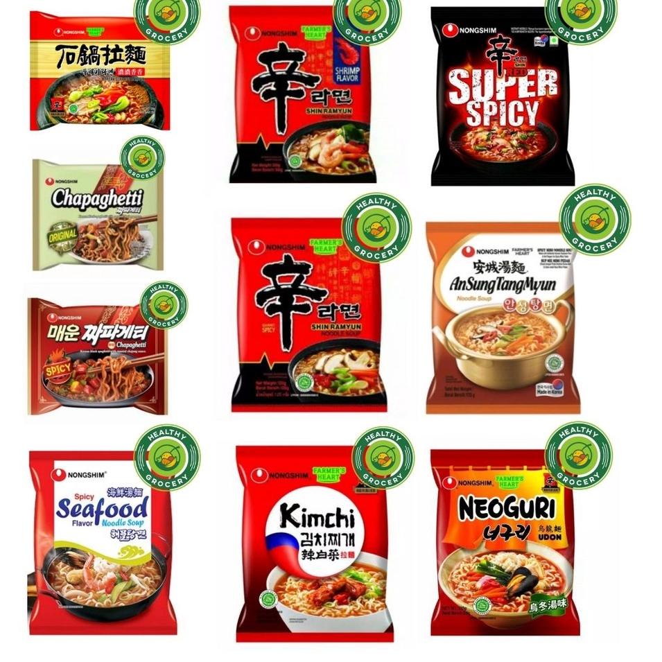 

STAR NONGSHIM Ramyun / Neoguri Udon / Spicy Mushroom / Shrimp / Chapaghetti / Kimchi / Clay Pot