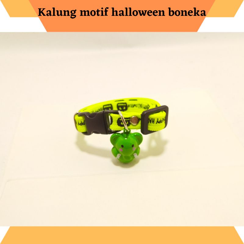 Kalung kucing motif halloween boneka / kalung aksessoris hewan / kalung anjing kucing