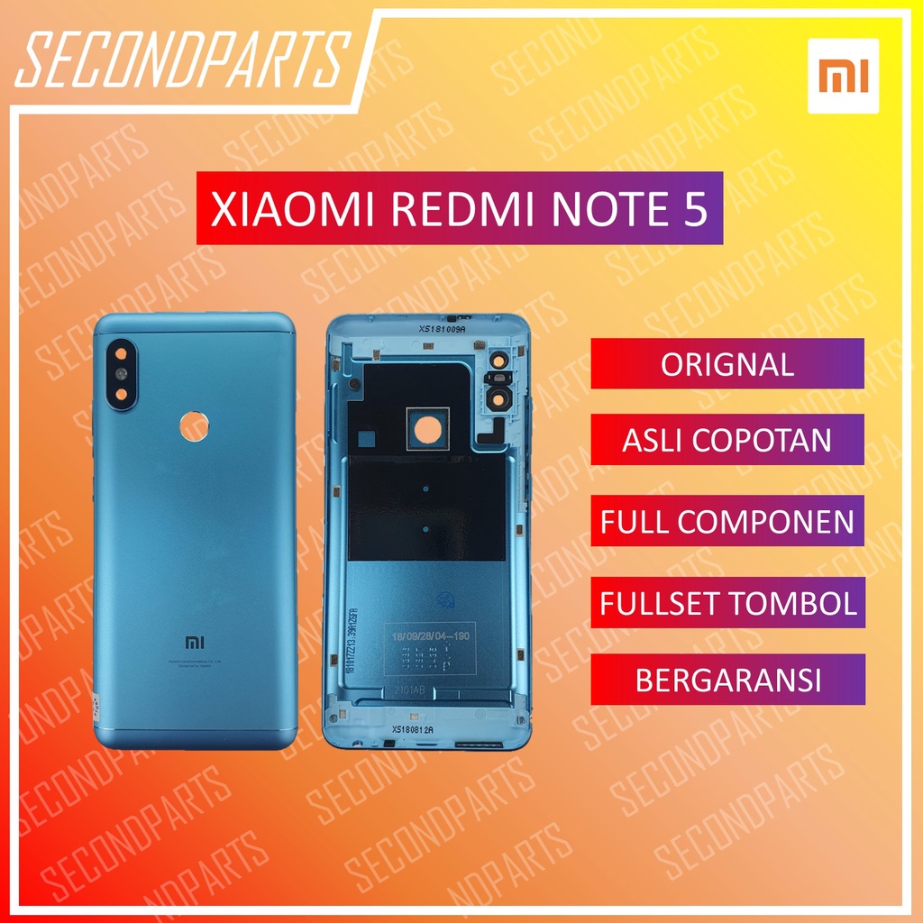 CASING BACKDOOR TUTUP BELAKANG XIAOMI REDMI NOTE 5 / 5 PRO ORIGINAL COPOTAN
