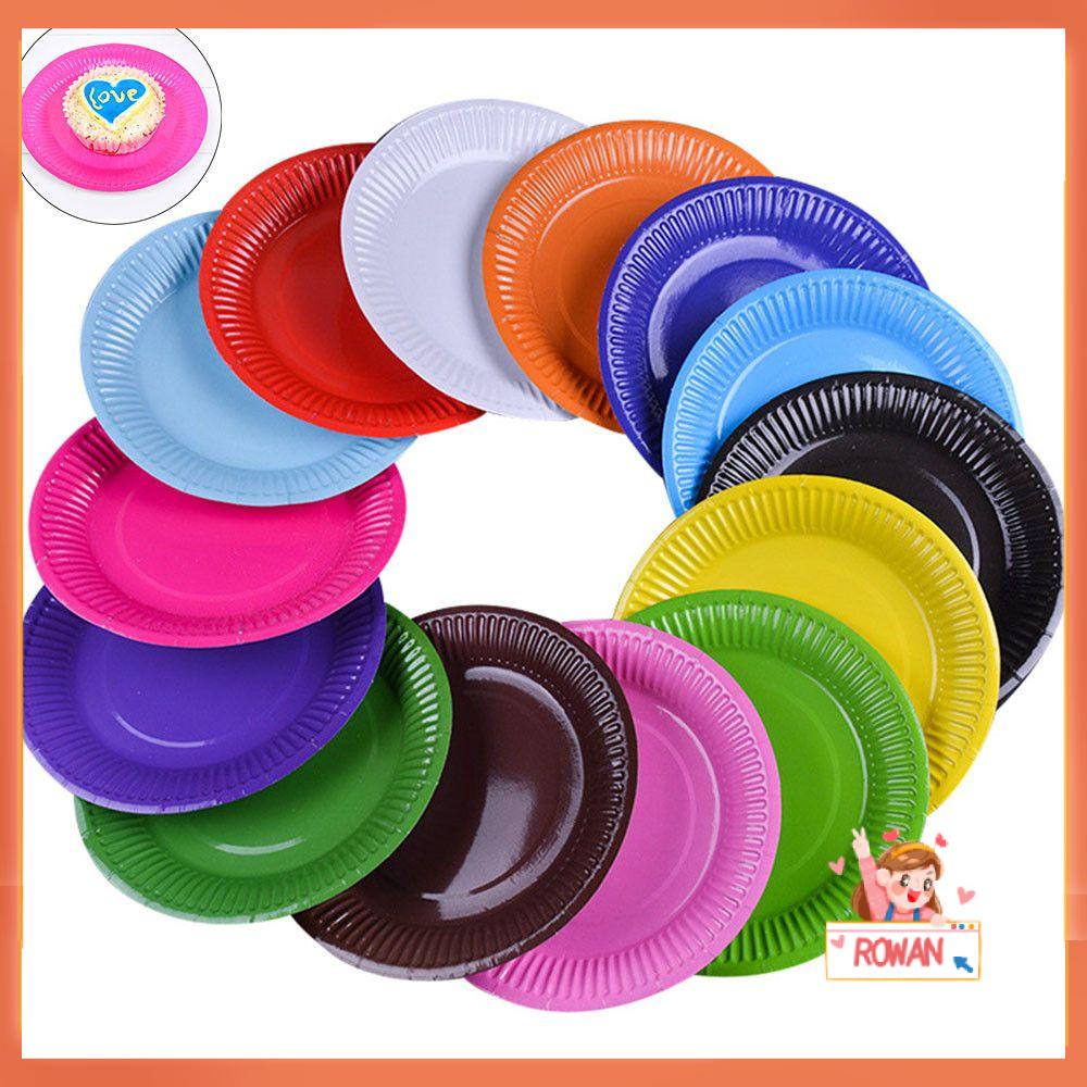 R-flower 20Pcs/Pack Piring Kertas Bulat 7 &quot;DIY Dekorasi Party Supply Peralatan Makan Sekali Pakai