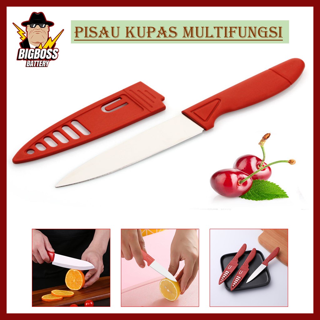 Pisau Mini Dapur Alat Potong Sayur Buah Tajam Serbaguna Dilengkapi Pelindung Sharp Knife Multifungsi