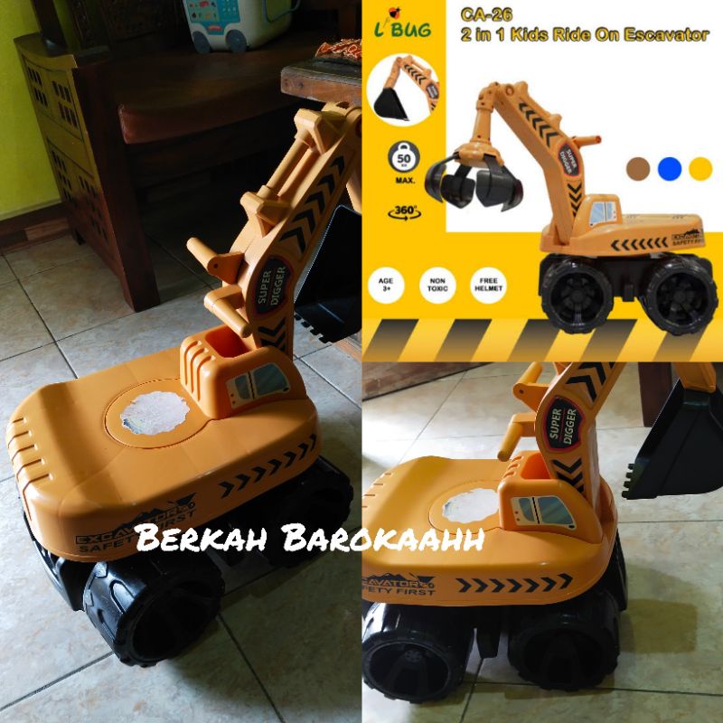 preloved mainan excavator / Lbug ride on excavator/ mainan excavator
