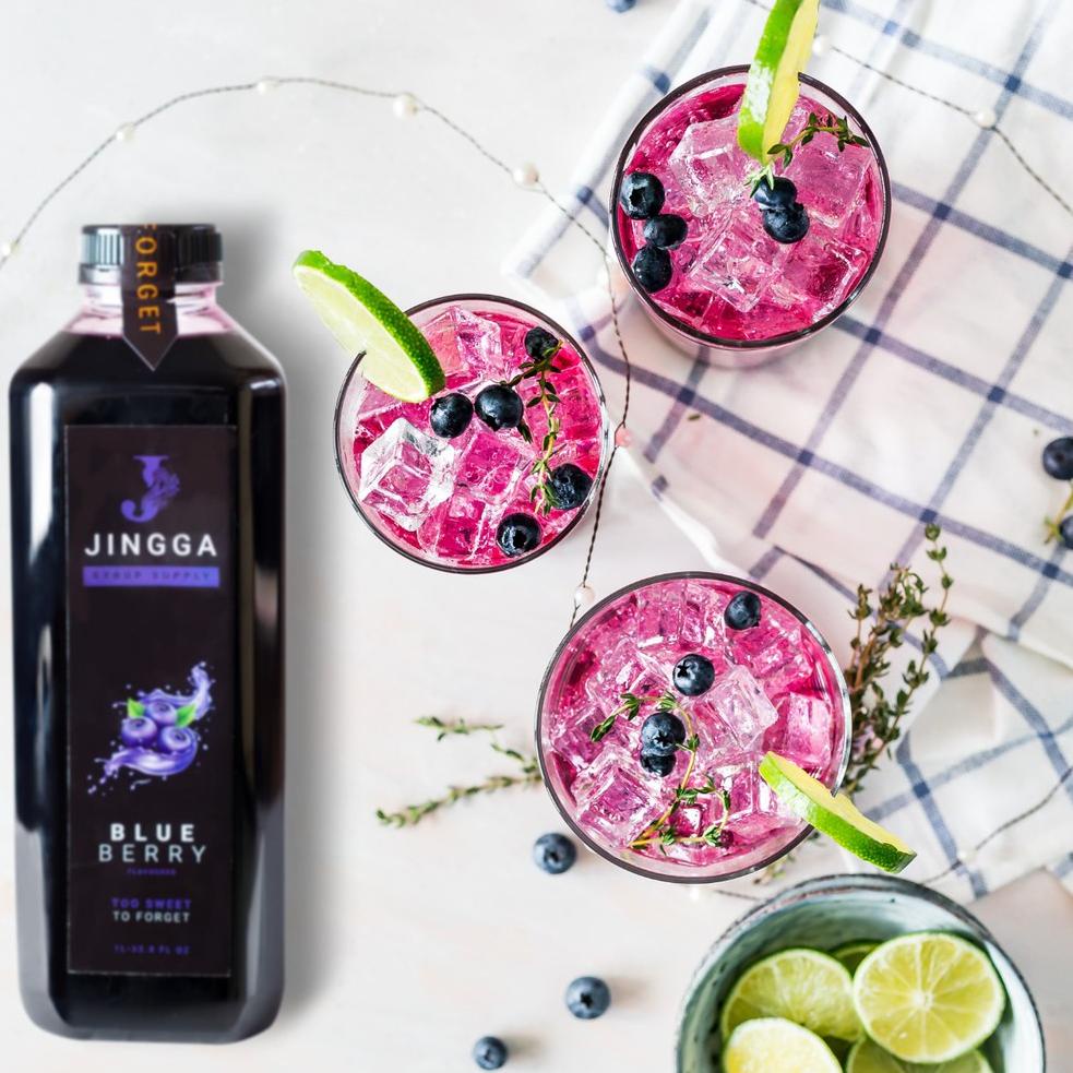 

❁ JINGGA Blueberry Syrup 1000 ml - Sirup Blueberry Untuk Coffee Mocktail Cocktail ㅲ