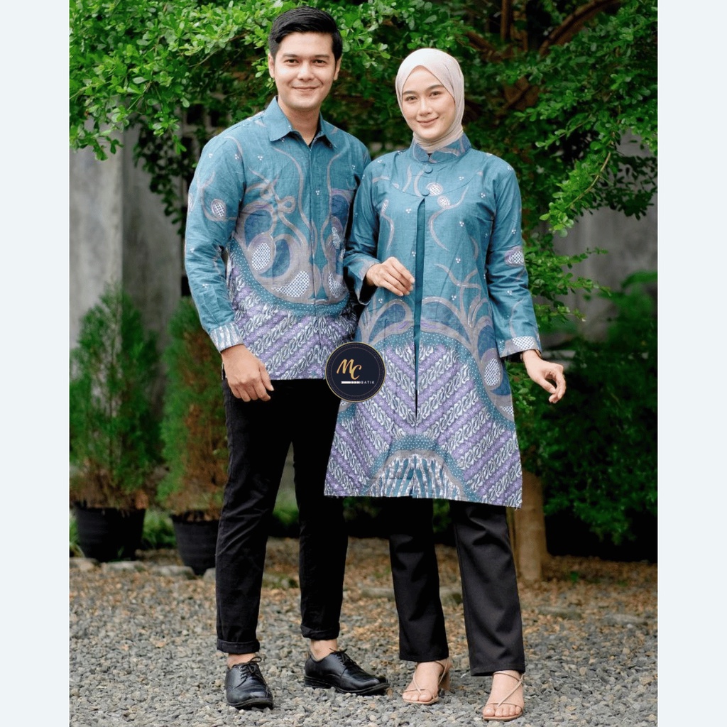 Batik Couple (MC Batik) - Baju Batik Couple Tunik Bolero Terbaru Kemeja Lengan Panjang Ready Seragam Kantor M L XL XXL Jumbo