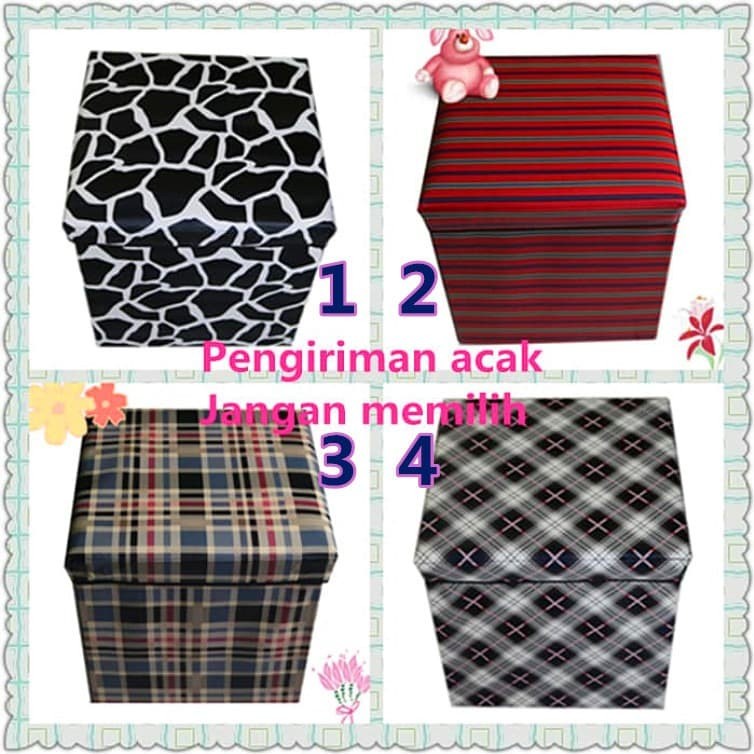 Bangku Lipat/Kotak Penyimpanan-Motif 18