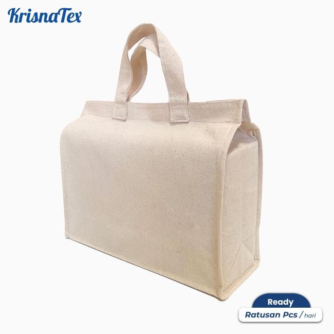 

™►► Tas Hampers Jinjing Kanvas Natural Besar - Tas Bekal Lunch Bag Hamper