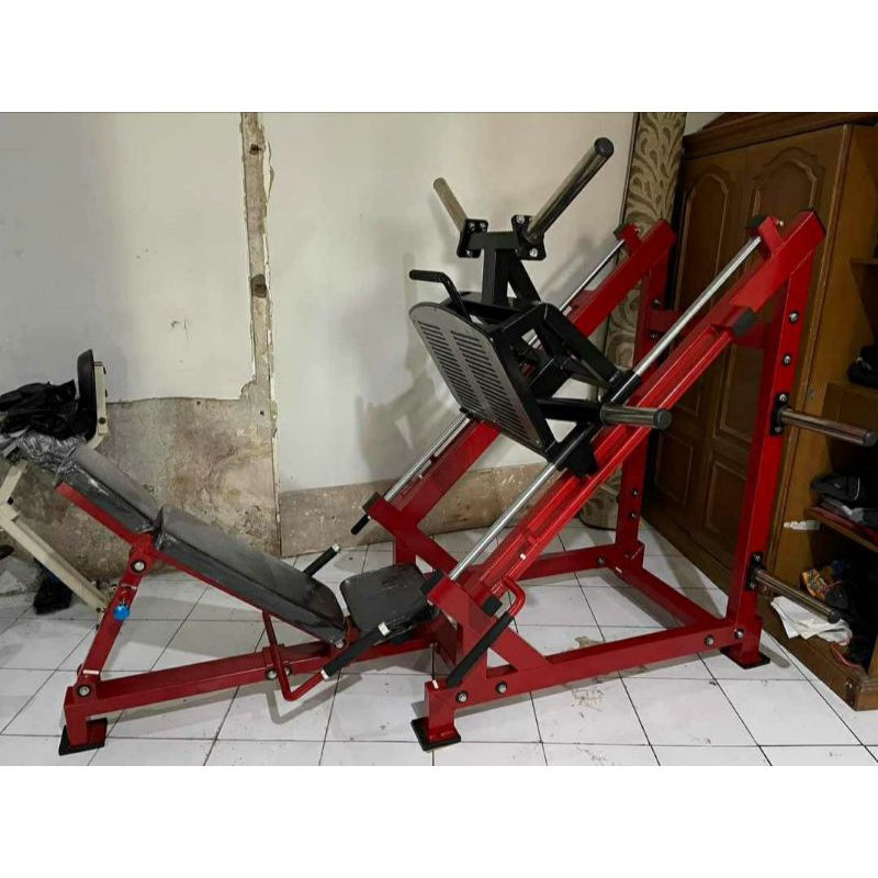 Leg Press Plate Loaded Linear Fitness Gym Alat Latihan Kaki MBH