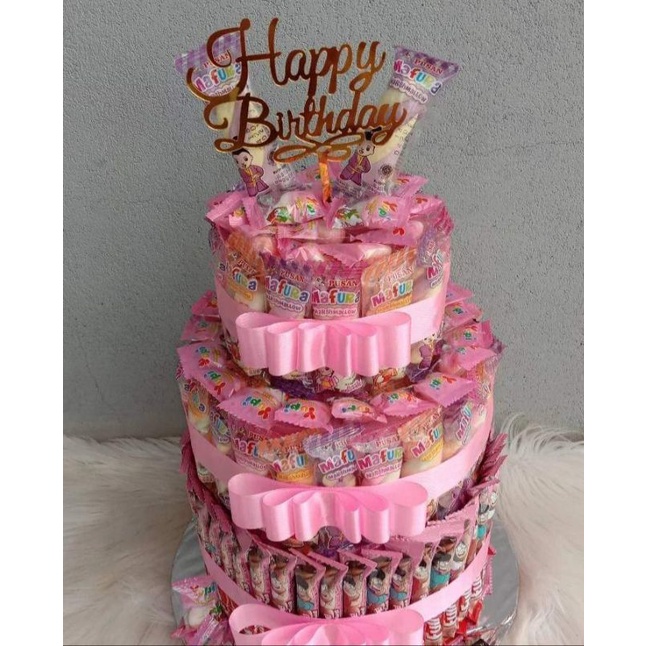 

TS - Tower snack / Cake - kue ulang tahun - Bengbeng - Nextar - Nabati - Hello Panda - Kopi - Dilan - Chocolatos - Kalpa - Topper - Fuo - Yupi - kado pink - kado ulang tahun - happy birhday - hadiah ulang tahun - souvenir ultah - aksesoris ulang tahun