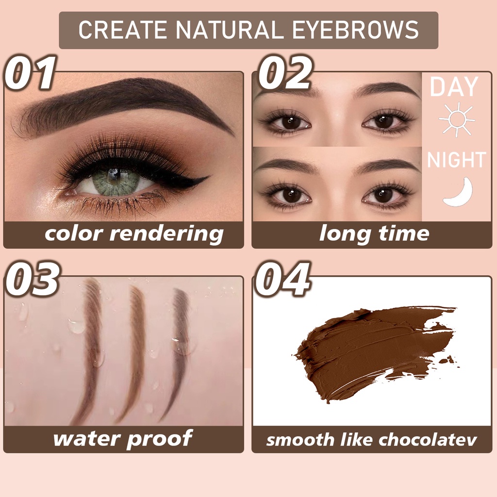 Beauty Glazed Eyebrow Smooth Hold Color 2IN1 Beauty Glazed Eyebrow Gel Beauty Glazed Eyebrow Beauty Glazed Eyebrow Cream Beauty Glazed Eyebrow Pomade Beauty Glazed Pomade Alis Beauty Glazed Brow Pomade Beauty Glazed