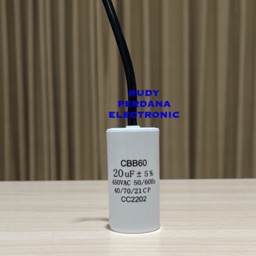 KAPASITOR BULAT POMPA AIR 20UF 450V 20 UF 450 VOLT CBB60