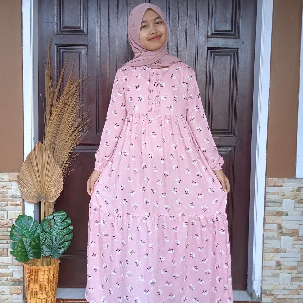 Gamis Anak Tanggung / Gamis Rayon Anak Usia 10 - 12 Tahun ▪ KJT.11De22ᴬ