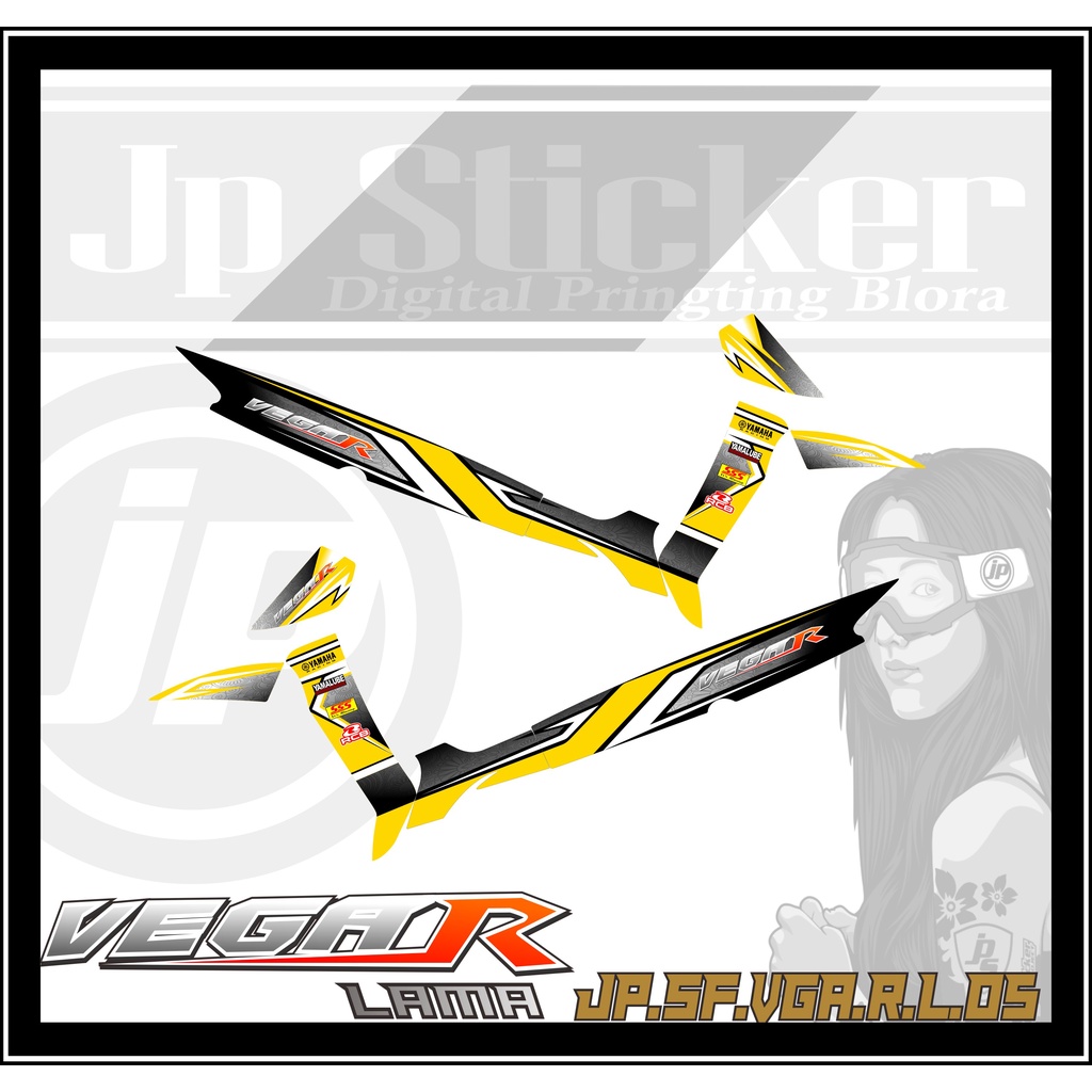 Jp Sticker Vega R Lama - Stiker Striping Vega R Lama List Aksesoris Motor Keren Desain Racing JP-05
