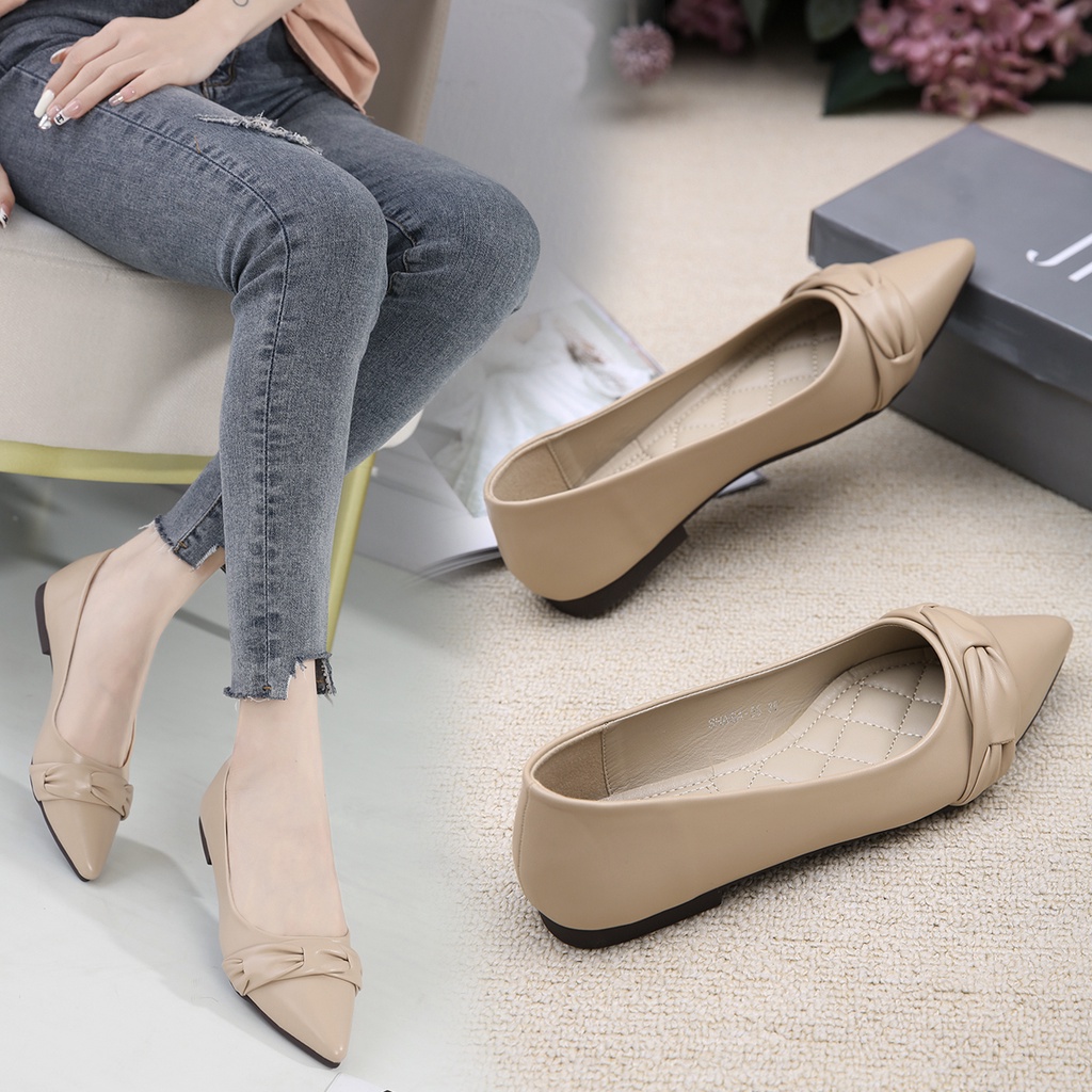 JISO RYONA SHASA-55 Sepatu Flat Shoes Kerja Wanita Import premium