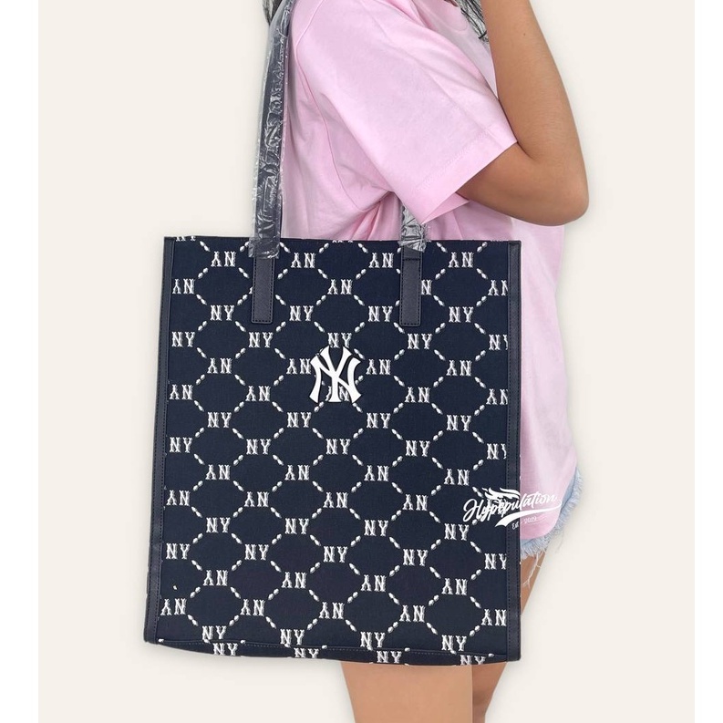 MLB NY Black Monochrome Tote Bag ORIGINAL