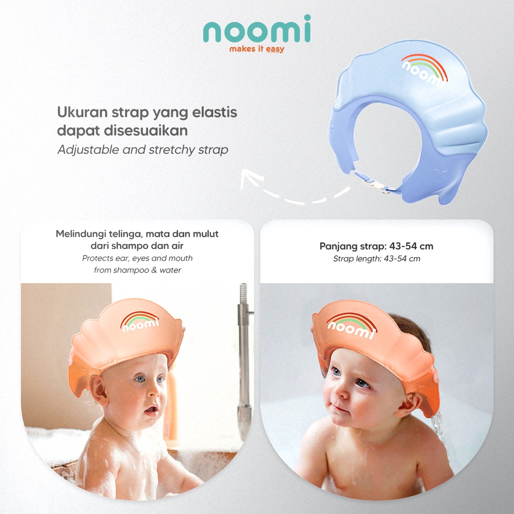 PMAN14 NOOMI SHOWER HAT TOPI MANDI BAYI/ANAK 6M+