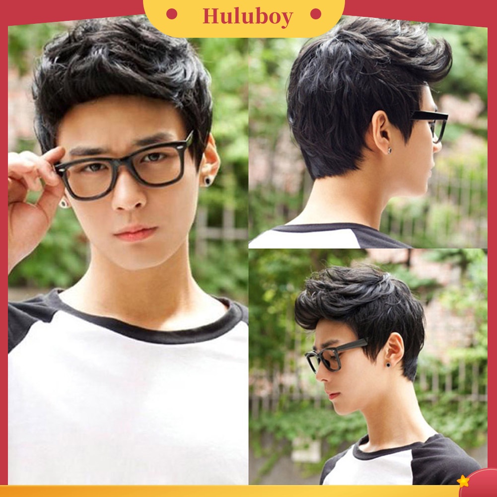 Wig Rambut Sintetis Model Pendek Untuk Pria