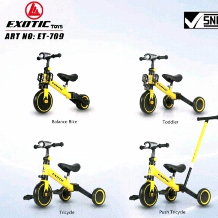 Termurah Sepeda Anak Roda Tiga 3 Tricycle Pacific Balance Bike Exotic ET 709 ET709 Toys Dorong Pegan