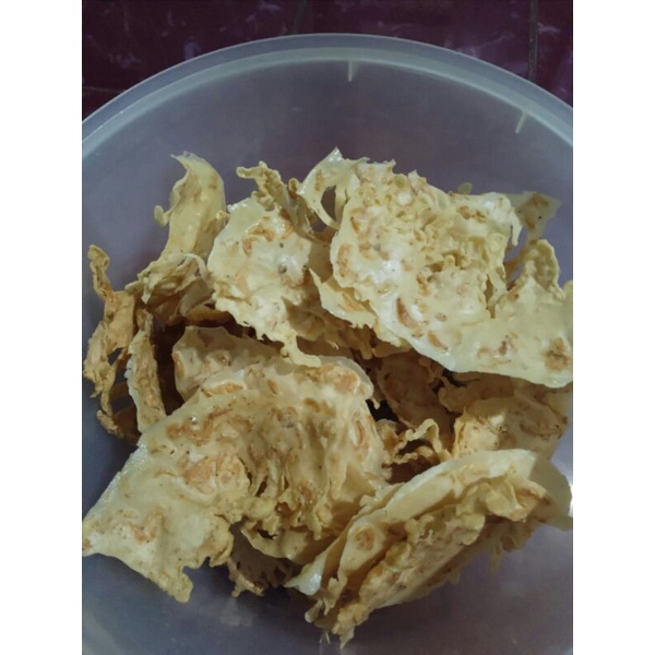 

Rempeyek / Peyek Udang Rebon + daun jeruk kemasan toples 5 ltr