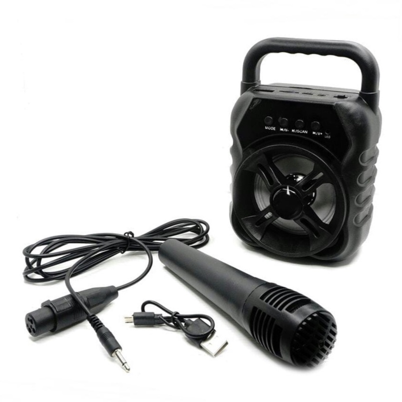 [NEW] SPEAKER BLUETOOTH SQRS 663 PLUS MIC KARAOKE PORTABLE + MIC
