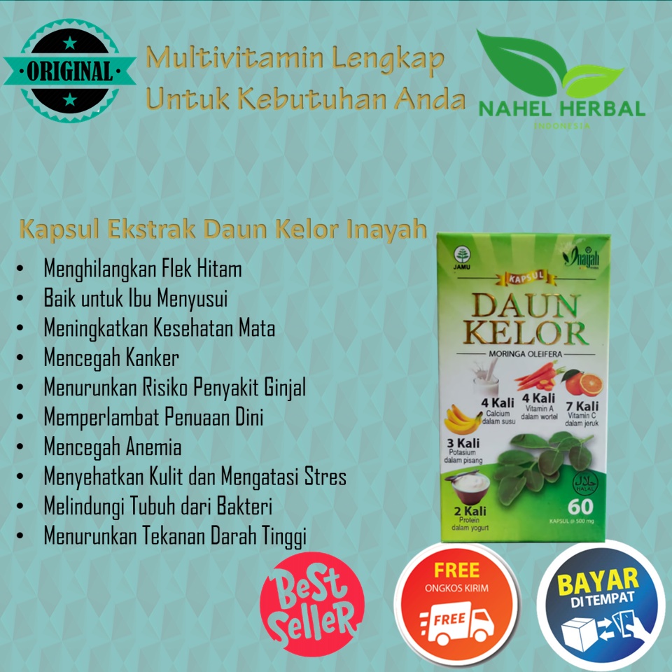 Viral Obat Gemuk Penambah Nafsu Makan Dan Otak Anak 1 Tahun 100 Asli - Kapsul Daun Kelor Inayah Farm