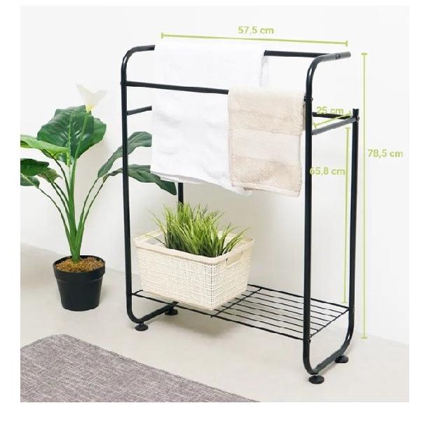 JEMURAN HANDUK INFORMA INDOOR DENGAN RAK BLACK