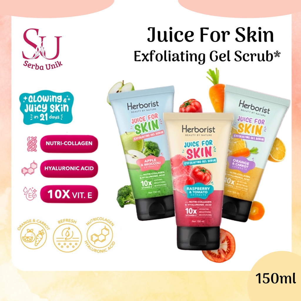 Herborist Juice For Skin Exfoliating Gel Scrub 150ml