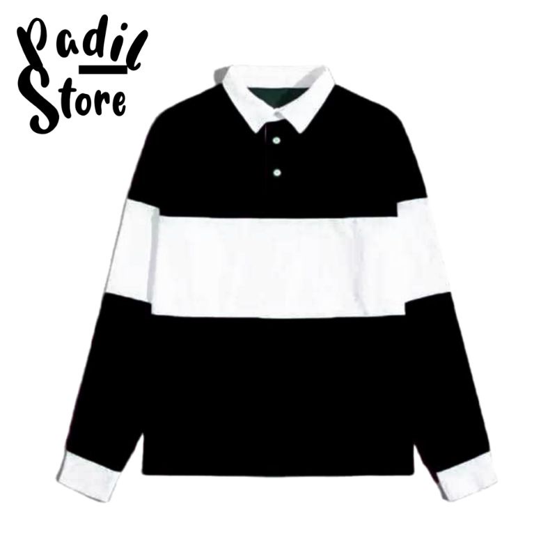 VINTAGE RUBY POLO SHIRT KAOS PRIA LENGAN PANJANG