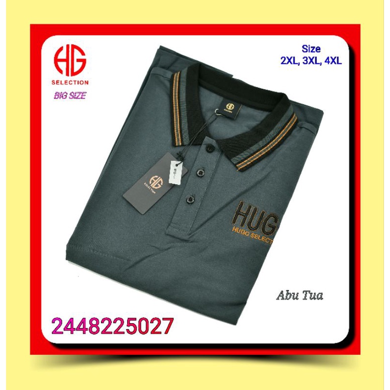 Kaos Kerah Pria Big Size Jumbo Hugo Selection 2448225027