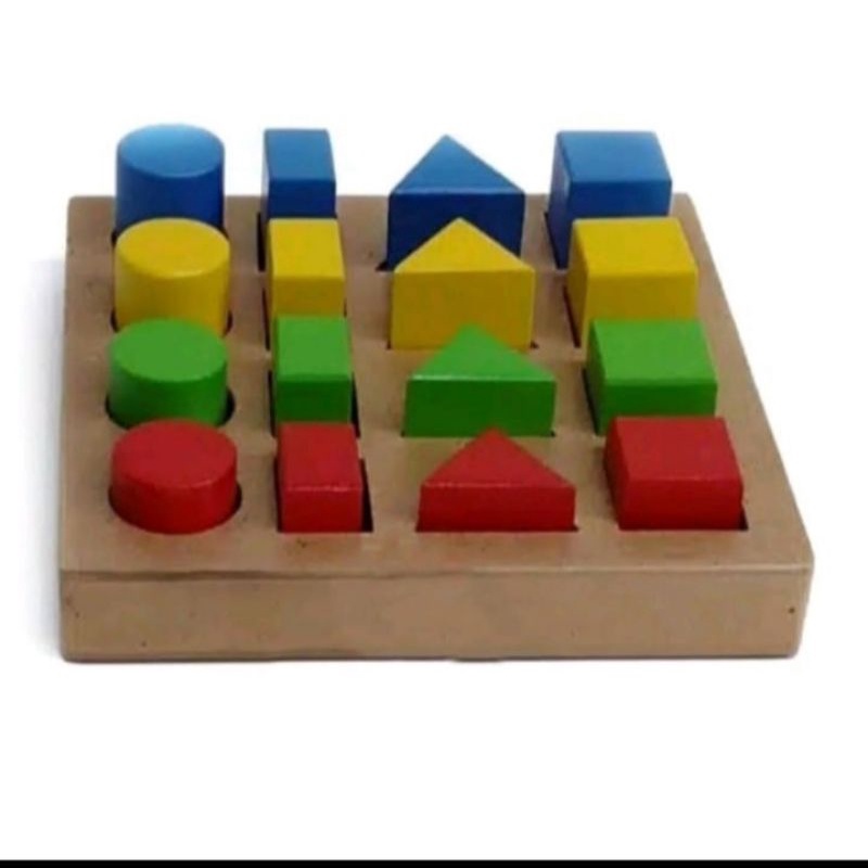 GE TOYS PAPAN PASAK GEOMETRI/MAINAN EDUKATIF MOTORIK HALUS/ALAT TERAPI WICARA