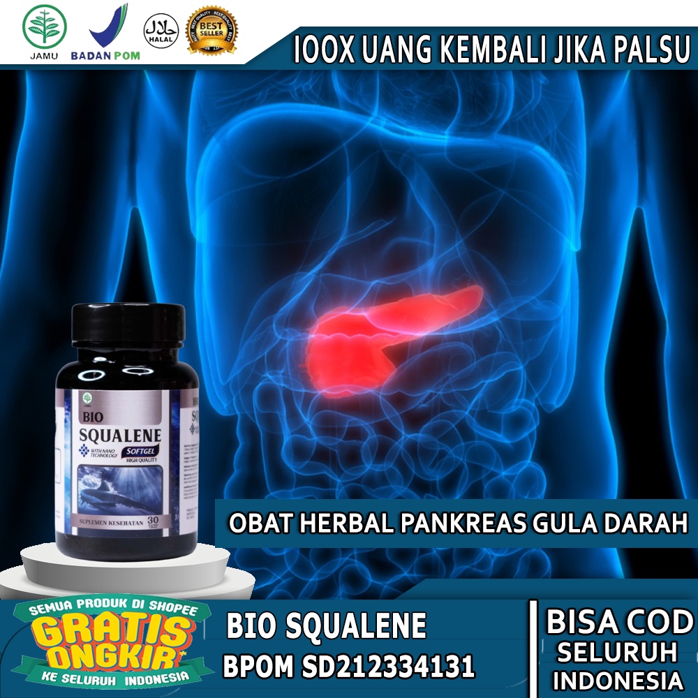 Jual Biosqualene Obat Herbal Pankreas Insulin Diabetes Kencing Manis