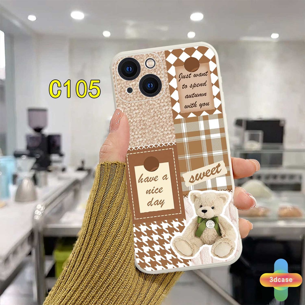 IPHONE Casing Ponsel Jahitan Kotak-Kotak Bunga Retro Pola Houndstooth Kompatibel Untuk For IPhone 7 Plus 11 6 6S 8 Plus XR 11 12 13 PRO MAX 11 12 13 mini X XS MAX Se 2020 6SPlus 7Plus 6Plus 8Plus XSMAX A15 Soft TPU Lensa Anti Jatuh All-inclusive Case