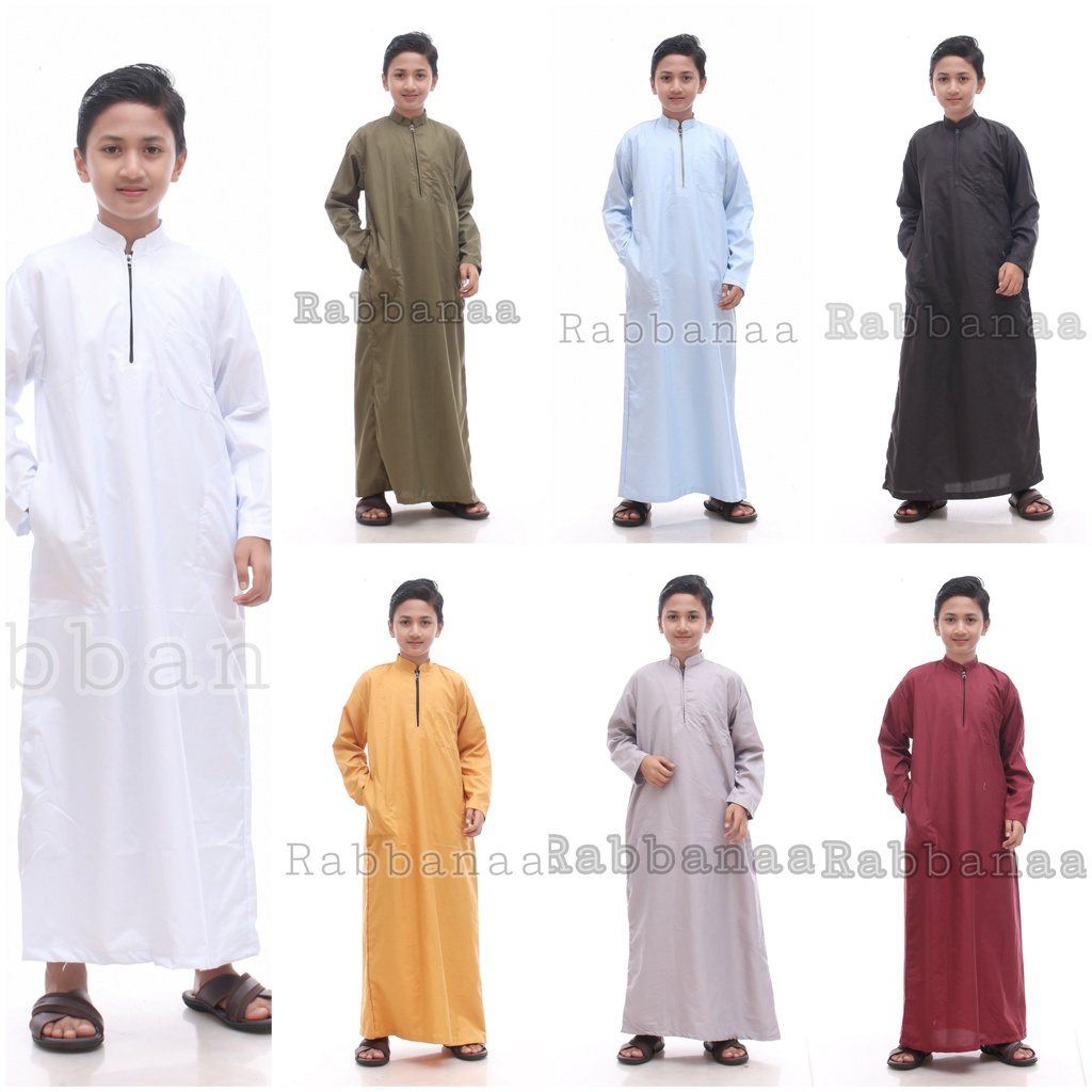 Gamis pria jubah anak laki laki usia 10-15 tahun