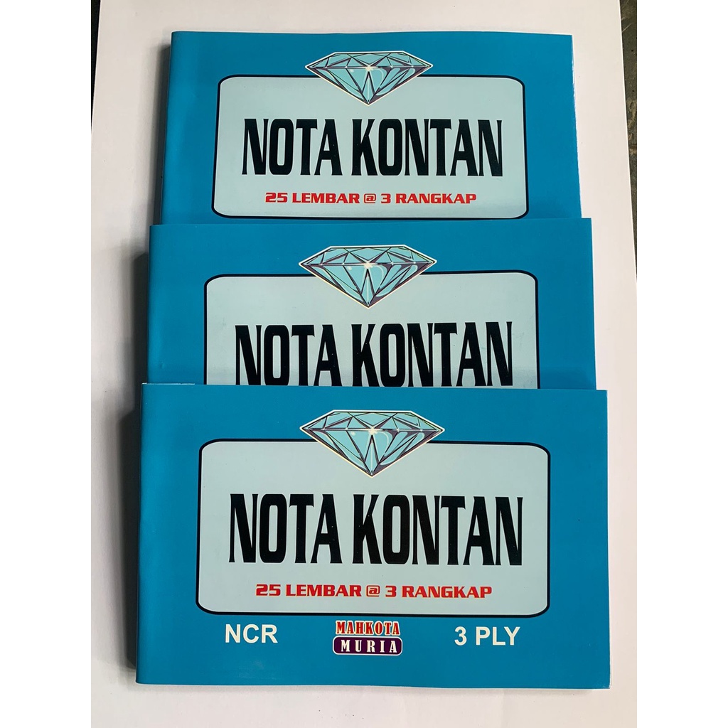 

Nota Kontan Kecil 3 Ply, Nota NCR, Desain Landscape