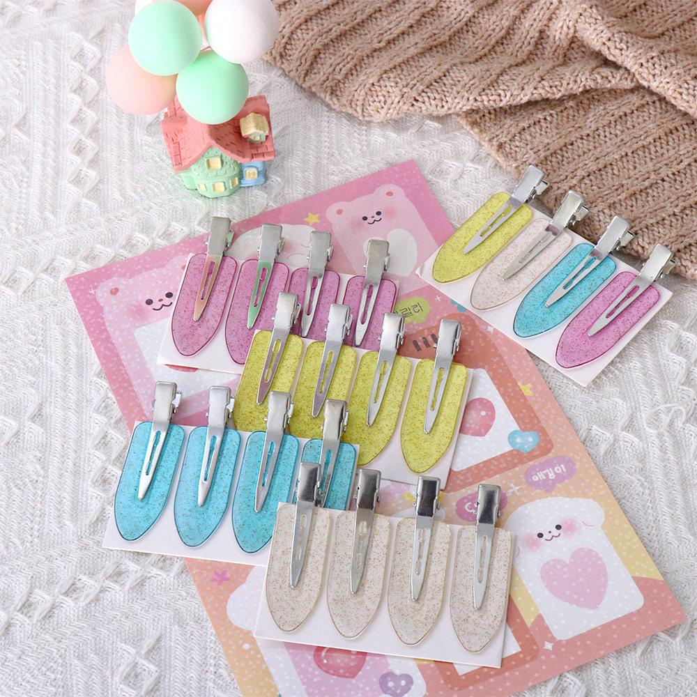 Klip Rambut Agustina1/4PCS Warna Permen Tanpa Jejak Seamless Tanpa Bekas Hair Pin