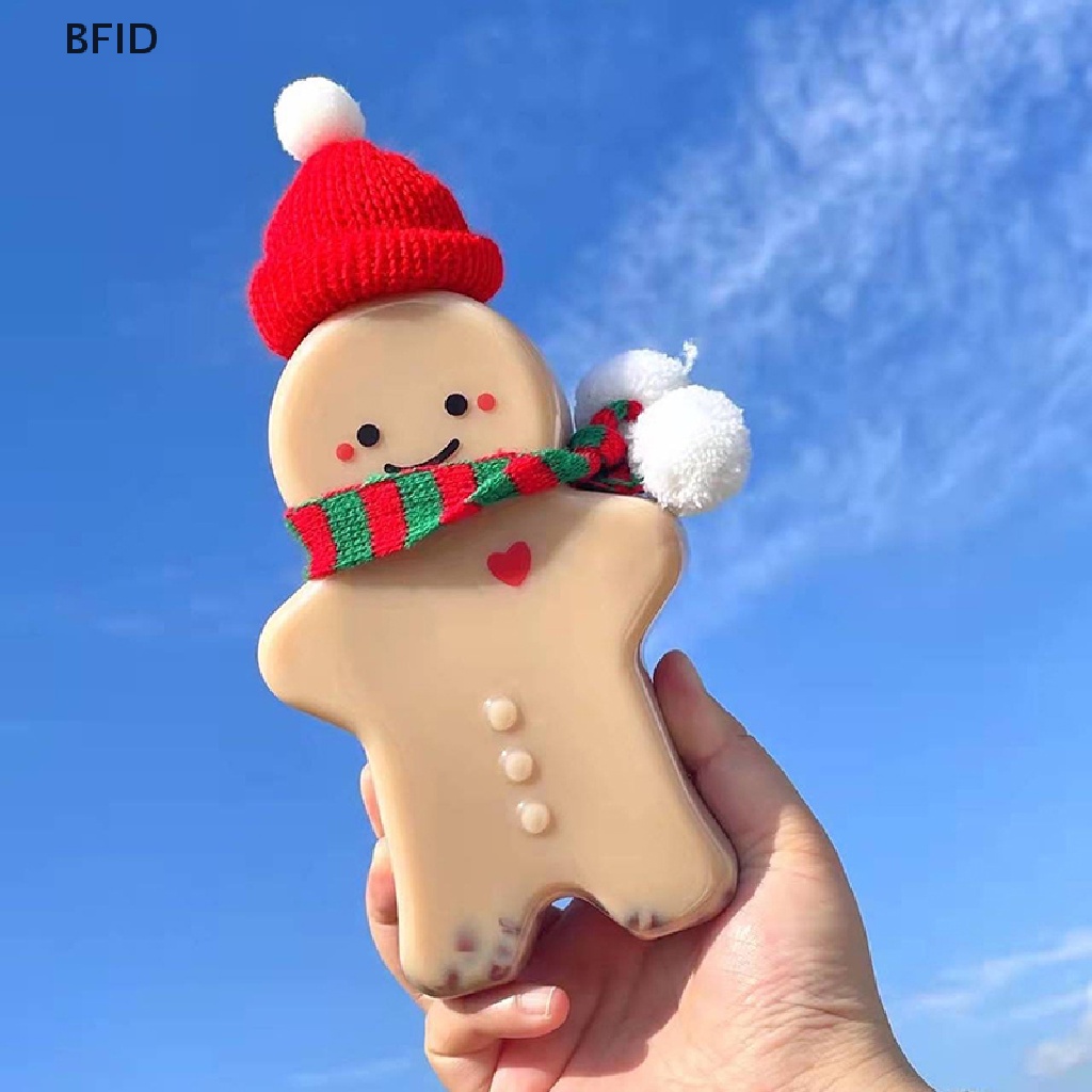 [BFID] Kreatif Gingerbread Man Xmas Tree Lucu Bentuk Beruang Gelas Minuman Plastik Dekorasi Natal Christma Hadiah Mainan Anak [ID]