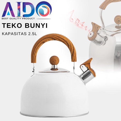 Teko Bunyi 2.5 Liter/Teko Pemanas Air /WHISTLING KETTLE FULL STAINLESS/ Teko siul 8025